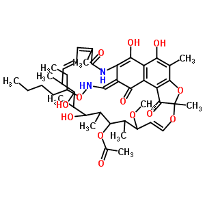 41887-57-4  (8E,24E)-8-({[(1-ethylpentyl)oxy]amino}methylidene)-5,6,17,19-tetrahydroxy-23-methoxy-2,4,12,16,18,20,22-heptamethyl-1,9,11-trioxo-1,2,8,9-tetrahydro-2,7-(epoxypentadeca[1,11,13]trienoimino)naphtho[2,1-b]furan-21-yl acetate