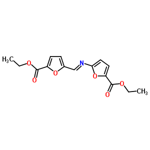 43151-22-0  ethyl 5-[(E)-{[5-(ethoxycarbonyl)furan-2-yl]imino}methyl]furan-2-carboxylate