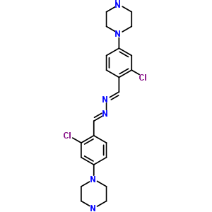 51419-60-4  1,1'-{(1E,2E)-hydrazine-1,2-diylidenebis[(E)methylylidene(3-chlorobenzene-4,1-diyl)]}dipiperazine