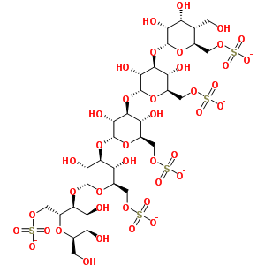 52108-89-1  4-deoxy-4-(hydroxymethyl)-6-O-sulfonato-alpha-D-allopyranosyl-(1->3)-6-O-sulfonato-alpha-D-glucopyranosyl-(1->3)-6-O-sulfonato-alpha-D-glucopyranosyl-(1->3)-6-O-sulfonato-alpha-D-glucopyranosyl-(1->3)-2,6-anhydro-1-O-sulfonato-D-glycero-L-allo-heptitol