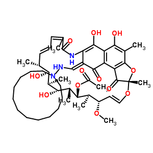 52474-38-1  (2S,8E,16S,17S,18R,19S,20R,21S,22R,23S,24E)-8-[(azacyclotridecan-1-ylamino)methylidene]-5,6,17,19-tetrahydroxy-23-methoxy-2,4,12,16,18,20,22-heptamethyl-1,9,11-trioxo-1,2,8,9-tetrahydro-2,7-(epoxypentadeca[1,11,13]trienoimino)naphtho[2,1-b]furan-21-yl ace