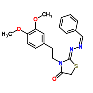 53068-35-2  (2Z)-2-[(2Z)-benzylidenehydrazinylidene]-3-[2-(3,4-dimethoxyphenyl)ethyl]-1,3-thiazolidin-4-one