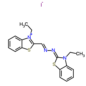 54290-17-4  3-ethyl-2-{(E)-[(2Z)-(3-ethyl-1,3-benzothiazol-2(3H)-ylidene)hydrazinylidene]methyl}-1,3-benzothiazol-3-ium iodide