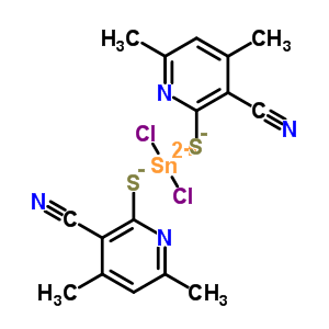 54364-13-5  3-cyano-4,6-dimethyl-pyridine-2-thiolate; dichlorotin
