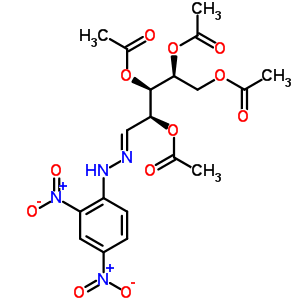 54420-17-6  (2S,3R,4S,5E)-4-(acetyloxy)-5-[2-(2,4-dinitrophenyl)hydrazinylidene]pentane-1,2,3-triyl triacetate (non-preferred name)