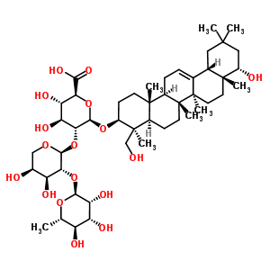 55319-36-3  (3beta,22alpha)-22,24-dihydroxyolean-12-en-3-yl 6-deoxy-alpha-L-mannopyranosyl-(1->2)-alpha-L-arabinopyranosyl-(1->2)-beta-D-glucopyranosiduronic acid