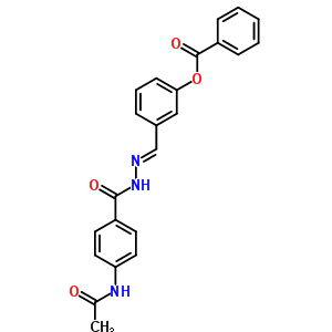 55901-29-6  3-[(E)-{2-[4-(acetylamino)benzoyl]hydrazinylidene}methyl]phenyl benzoate