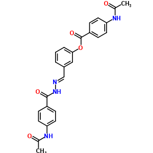 55901-31-0  3-[(E)-{2-[4-(acetylamino)benzoyl]hydrazinylidene}methyl]phenyl 4-(acetylamino)benzoate