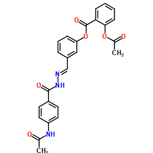 55901-32-1  3-[(E)-{2-[4-(acetylamino)benzoyl]hydrazinylidene}methyl]phenyl 2-(acetyloxy)benzoate