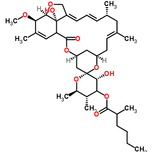 56265-07-7  (2aE,3'R,4E,5'R,6R,6'R,8E,11R,13S,15S,20R,20aR,20bS)-3',20b-dihydroxy-20-methoxy-5',6,6',8,19-pentamethyl-17-oxo-3',4',5',6,6',10,11,14,15,17,17a,20,20a,20b-tetradecahydro-2H,7H-spiro[11,15-methanofuro[4,3,2-pq][2,6]benzodioxacyclooctadecine-13,2'-pyran]-