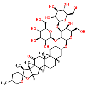 56316-35-9;75215-94-0  (3beta,5alpha,22xi)-12-oxospirostan-3-yl beta-D-glucopyranosyl-(1->2)-[beta-D-glucopyranosyl-(1->3)]-beta-D-galactopyranoside