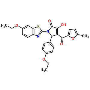 5715-58-2  1-(6-ethoxy-1,3-benzothiazol-2-yl)-5-(4-ethoxyphenyl)-3-hydroxy-4-[(5-methylfuran-2-yl)carbonyl]-1,5-dihydro-2H-pyrrol-2-one