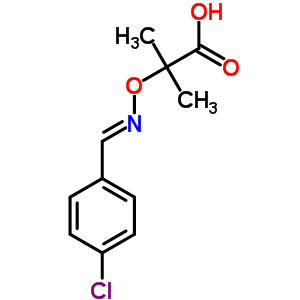 59079-16-2  2-({[(E)-(4-chlorophenyl)methylidene]amino}oxy)-2-methylpropanoic acid