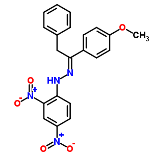 59562-16-2  (2E)-1-(2,4-dinitrophenyl)-2-[1-(4-methoxyphenyl)-2-phenylethylidene]hydrazine