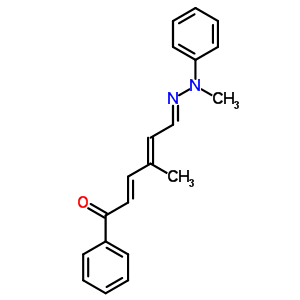 59624-59-8  (2E,4E,6E)-4-methyl-6-(2-methyl-2-phenylhydrazinylidene)-1-phenylhexa-2,4-dien-1-one
