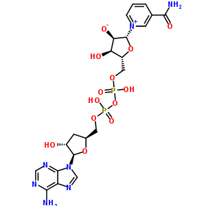 60902-13-8  (2R,3R,4R,5R)-5-({[{[{[(2S,4R,5R)-5-(6-amino-9H-purin-9-yl)-4-hydroxytetrahydrofuran-2-yl]methoxy}(hydroxy)phosphoryl]oxy}(hydroxy)phosphoryl]oxy}methyl)-2-(3-carbamoylpyridinium-1-yl)-4-hydroxytetrahydrofuran-3-olate (non-preferred name)