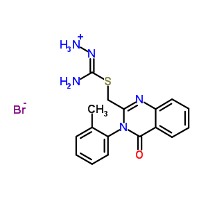 61554-93-6  (2E)-[amino({[3-(2-methylphenyl)-4-oxo-3,4-dihydroquinazolin-2-yl]methyl}sulfanyl)methylidene]hydrazinium bromide