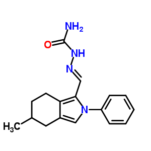 61863-54-5  (2E)-2-[(5-methyl-2-phenyl-4,5,6,7-tetrahydro-2H-isoindol-1-yl)methylidene]hydrazinecarboxamide