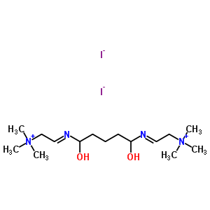 62055-15-6  (2E,2'E)-2,2'-[(1,5-dihydroxypentane-1,5-diyl)dinitrilo]bis(N,N,N-trimethylethanaminium) diiodide