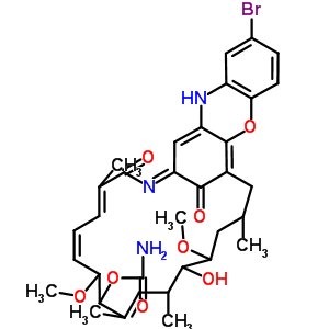 62177-22-4  (2E)-23-bromo-14-hydroxy-9,15-dimethoxy-5,11,13,17-tetramethyl-4,26-dioxo-4,9,10,13,14,15,16,17,18,25-decahydro-2,19-methanoazacyclohenicosino[5,4-b][1,4]benzoxazin-10-yl carbamate