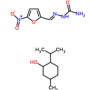 62476-74-8  (2E)-2-[(5-nitrofuran-2-yl)methylidene]hydrazinecarboxamide - 5-methyl-2-(propan-2-yl)cyclohexanol (1:1)