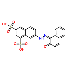 6300-39-6  7-[(2Z)-2-(2-oxonaphthalen-1(2H)-ylidene)hydrazinyl]naphthalene-1,3-disulfonic acid