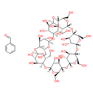 64691-57-2  benzaldehyde - (1S,3R,5R,6S,8R,10R,11S,13R,15R,16S,18R,20R,21S,23R,25R,26S,28R,30R,31S,33R,35R,36R,37R,38R,39R,40R,41R,42R,43R,44R,45R,46R,47R,48R,49R)-5,10,15,20,25,30,35-heptakis(hydroxymethyl)-2,4,7,9,12,14,17,19,22,24,27,29,32,34-tetradecaoxaoctacyclo