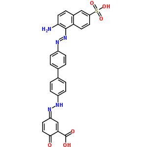 6528-38-7  (3Z)-3-(2-{4'-[(E)-(2-amino-6-sulfonaphthalen-1-yl)diazenyl]biphenyl-4-yl}hydrazinylidene)-6-oxocyclohexa-1,4-diene-1-carboxylic acid