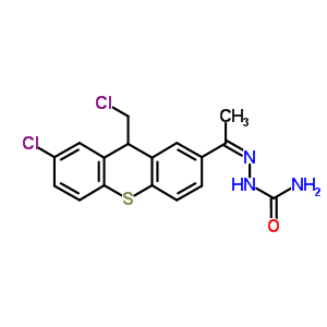 66949-59-5  (2Z)-2-{1-[7-chloro-9-(chloromethyl)-9H-thioxanthen-2-yl]ethylidene}hydrazinecarboxamide