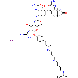 67527-59-7  (2E)-3-[4-({(2R,3R,4S,5S,6R)-5-({[(2S,3R,4R,5R)-3-(carbamoylamino)-5-{[(3aS,6S,7R,7aR)-7-(carbamoylamino)-2-oxohexahydro-2H-pyrano[4,3-d][1,3]oxazol-6-yl]oxy}-4-hydroxytetrahydro-2H-pyran-2-yl]carbamoyl}amino)-3-[(diaminomethylidene)amino]-4-hydroxy-6-met