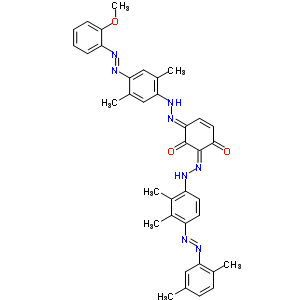 68227-34-9  (2Z,6E)-2-(2-{4-[(E)-(2,5-dimethylphenyl)diazenyl]-2,3-dimethylphenyl}hydrazinylidene)-6-(2-{4-[(E)-(2-methoxyphenyl)diazenyl]-2,5-dimethylphenyl}hydrazinylidene)cyclohex-4-ene-1,3-dione