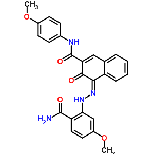 70321-82-3  (4Z)-4-[2-(2-carbamoyl-5-methoxyphenyl)hydrazinylidene]-N-(4-methoxyphenyl)-3-oxo-3,4-dihydronaphthalene-2-carboxamide
