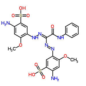 70823-94-8  2-amino-5-[(2Z)-2-{1-[(E)-(4-amino-2-methoxy-5-sulfophenyl)diazenyl]-2-oxo-2-(phenylamino)ethylidene}hydrazinyl]-4-methoxybenzenesulfonic acid