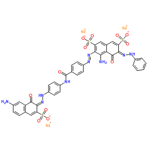 72245-55-7  trisodium (3Z)-5-amino-6-{(E)-[4-({4-[(2E)-2-(7-amino-1-oxo-3-sulfonatonaphthalen-2(1H)-ylidene)hydrazinyl]phenyl}carbamoyl)phenyl]diazenyl}-4-oxo-3-(2-phenylhydrazinylidene)-3,4-dihydronaphthalene-2,7-disulfonate