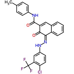 72319-13-2  (4Z)-4-{2-[4-chloro-3-(trifluoromethyl)phenyl]hydrazinylidene}-N-(4-methylphenyl)-3-oxo-3,4-dihydronaphthalene-2-carboxamide