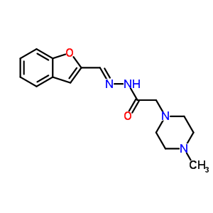 72606-42-9  N'-[(E)-1-benzofuran-2-ylmethylidene]-2-(4-methylpiperazin-1-yl)acetohydrazide