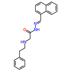 72606-49-6  N'-[(E)-naphthalen-1-ylmethylidene]-2-[(2-phenylethyl)amino]acetohydrazide (non-preferred name)