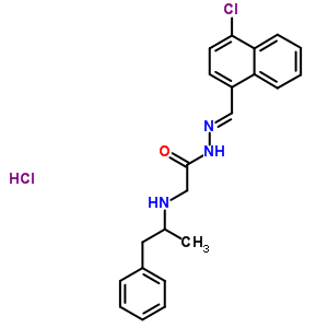 72606-54-3  N'-[(E)-(4-chloronaphthalen-1-yl)methylidene]-2-[(1-phenylpropan-2-yl)amino]acetohydrazide hydrochloride (1:1) (non-preferred name)