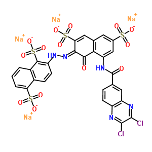 72639-31-7  tetrasodium 2-{(2Z)-2-[8-{[(2,3-dichloroquinoxalin-6-yl)carbonyl]amino}-1-oxo-3,6-disulfonatonaphthalen-2(1H)-ylidene]hydrazinyl}naphthalene-1,5-disulfonate