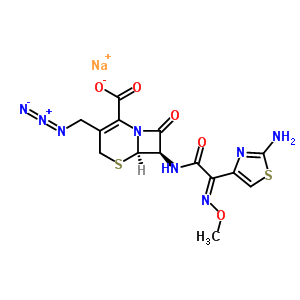 72889-62-4  sodium (6R,7R)-7-{[(2E)-2-(2-amino-1,3-thiazol-4-yl)-2-(methoxyimino)acetyl]amino}-3-(azidomethyl)-8-oxo-5-thia-1-azabicyclo[4.2.0]oct-2-ene-2-carboxylate