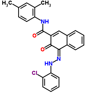 75199-16-5  (4Z)-4-[2-(2-chlorophenyl)hydrazinylidene]-N-(2,4-dimethylphenyl)-3-oxo-3,4-dihydronaphthalene-2-carboxamide