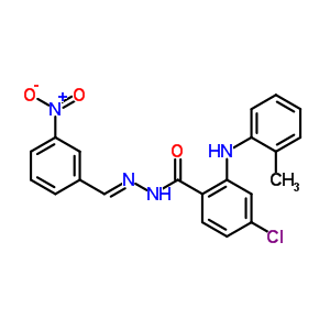 75412-43-0  4-chloro-2-[(2-methylphenyl)amino]-N'-[(E)-(3-nitrophenyl)methylidene]benzohydrazide