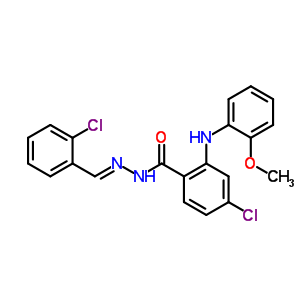 75412-60-1  4-chloro-N'-[(E)-(2-chlorophenyl)methylidene]-2-[(2-methoxyphenyl)amino]benzohydrazide
