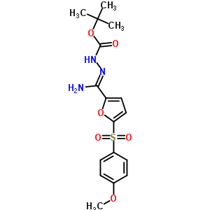 75745-78-7  tert-butyl (2Z)-2-(amino{5-[(4-methoxyphenyl)sulfonyl]furan-2-yl}methylidene)hydrazinecarboxylate