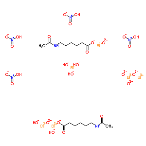 78436-03-0  pentabismuth; calcium; 6-acetamidohexanoate; nitric acid; oxygen(-2) anion; pentahydroxide