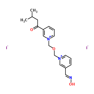 78851-95-3  3-[(E)-(hydroxyimino)methyl]-1-({[3-(3-methylbutanoyl)pyridinium-1-yl]methoxy}methyl)pyridinium diiodide