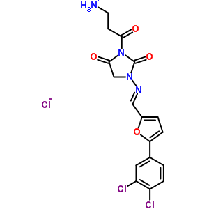 79962-63-3  3-[3-({(E)-[5-(3,4-dichlorophenyl)furan-2-yl]methylidene}amino)-2,5-dioxoimidazolidin-1-yl]-3-oxopropan-1-aminium chloride