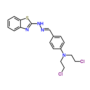 802-58-4  4-{(E)-[2-(1,3-benzothiazol-2-yl)hydrazinylidene]methyl}-N,N-bis(2-chloroethyl)aniline