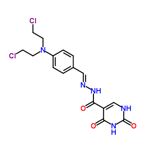 804-25-1  N'-[(E)-{4-[bis(2-chloroéthyl)amino]phényl}méthylidène]-2,4-dioxo-1,2,3,4-tétrahydropyrimidine-5-carbohydrazide 