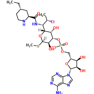 85643-04-5  [(2R,3S,4R,5R)-5-(6-amino-9H-purin-9-yl)-3,4-dihydroxytetrahydrofuran-2-yl]methyl (2R,3S,4S,5R,6R)-2-[(1S,2S)-2-chloro-1-({[(2S,4S)-4-ethylpiperidin-2-yl]carbonyl}amino)propyl]-3,5-dihydroxy-6-(methylsulfanyl)tetrahydro-2H-pyran-4-yl hydrogen phosphate (n